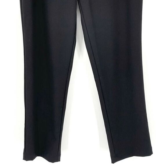Danielle Bernstein Black Pleated Belted Paperbag Waist Straight Leg Pants Small - Picture 3 of 10